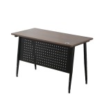 Office Desk Walnut Top With Black Legs