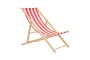 Wooden Beach Chair - Red Stripe