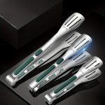 Ergonomic Stainless Steel Cooking Tongs - Anti-scald Silica Grip Dishwasher Safe 3 Sizes Available
