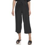 Pull-on Straight Leg Pants -black