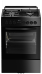 Defy 60CM Black 3 Gas 1 Solid Plate Stove - DGS679