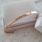 CBA101920 - Personalized Bangle Rose Gold Stainless Steel 3MM X 17CM