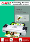 Laminating Pouches A4 - Gloss - 220X310MM - 160 80+80 Microns - Box 100