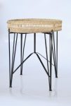 Round Rattan Tray On Stand – 55X46