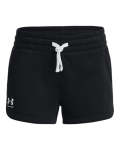 Girls' Ua Rival Fleece Shorts - Black Yxl