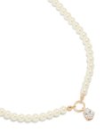 Goldair Gold Cubic Zirconia Dainty Pearl Pendant Necklace