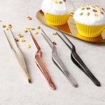 Professional Chef's Stainless Steel Tweezers - Perfect For Cold Plates Precise Food Presentation & Elegant Cake Decorating - Pre