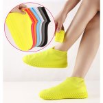1PAIR Silicone Waterproof Shoe Covers S m l Covers Slip-resistant Rubber Rain Boot Overshoes Accessories For Outdoor Rainy Day