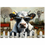 Deco Print Cool Cow
