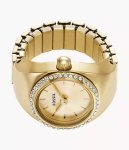 Fossil Ring Two-hand Gold-tone Stainless Steel Woman's Watch ES5319