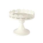 Cake Stand 1 Tiermetal Filigreeantique Whitesmall 17 15CM