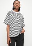 Superbalist Oversized Stripe Tee - White & Black
