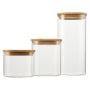 Uniform Glass Jars Food Storage - 3 Pieces