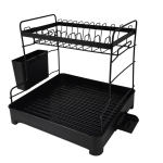 2 Level Black Dish Rack SGN2630