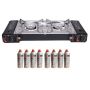 2-BURNER Gas Stove BDZ-202+ Gas Canisters 8PACKS