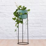 Orion. Orion Plant Stand - Black - Black Orion Stand With Teal Migo Planter Excl. Plant