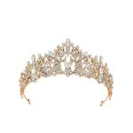 Bridal Tiara Princess Crystal Rhinestone Wedding Bridal Queen Crown Pink