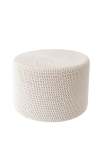 Round Ottoman White