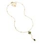 - Waterproof Stainless Steel Crystal Flower Drop Necklace
