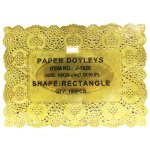 Paper Doyleys 19X26CM 7.5X10.5IN Rectangle Gold 100PC