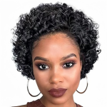 Pixie Cut Wig 13X1 HD Lace Front Wig 6 Brazilian Short Curly Wig