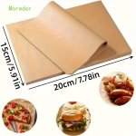 50 100 200PCS Parchment Paper Baking Sheets 15.24 20.32 Cm Precut Non-stick Parchment Paper For Baking Cooking Grilling Frying A