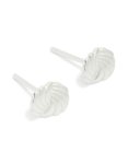 Sterling Silver Textured Twist Stud Earrings