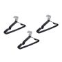 CLH-801 Stainless Steel Plastic Dipping Clothes HANGER-KIDS-30PACK - Black