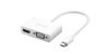UGreen USB Type-c Male To HDMI & Vga Adapter - White