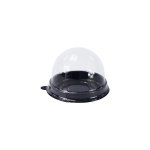 MINI Dessert Container Round W Dome Lid 6.5CM Black 1X50