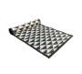 Indoor / Outdoor Runner Rug - Whispering Triangles Bw - 200 X 60CM