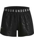 Women's Ua Play Up 3.0 Emboss Shorts - BLACK-001 Sm