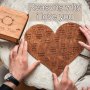 20 Reasons Why I Love You Wooden Heart Puzzle Valentines Day Gift For Him Her Couple - Wedding Anniversary For Wife Husband - Christmas