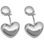 Hypoallergenic Heart Stud Women Earring-lightweight Cute Earrings - Silver
