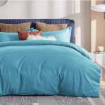 ACE Smte High Quality Fabric Duvet Cover Set Blue King With Keychain