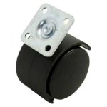 Hillaldam Nylon Castor Wheel With Swivel Plate Black 50MM