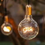 Retro Edison Light Bulb G125 Gin Warm White LED E27 3W