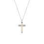 Icom Two-tone Stainless Steel Cross Pendant