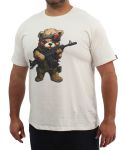 Mens Printed Teddy Tee - 10XL Cream