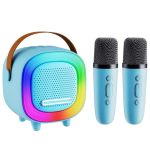 MINI Karaoke Machine Speaker For Kids Adults Portable Bluetooth With 2 Wireless Microphones Children's Day Birthday Gift Ideas F