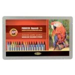 Kohi-noor Progresso Woodless Watercolour Pencils Tin Set Of 36