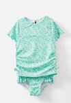 Cotton On Florence Rashie And Bikini Bottom Set - Vanilla green Ditsy Floral