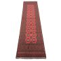 291 X 80CM Hand Made Vermilion Red Afghan Akche Runner Rug