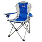 Afritrail Roan Deluxe Padded Folding Armchair Blue Ac-roan-bx