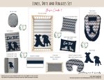 Cot Duvet Bedding Lines Dots And Doggies Set