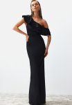 Flounce Elegant Dress - Black