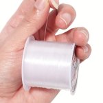 1 PC Transparent Fishing Line Beaded Non-elastic Ultra-fine Crystal Line Weaving Hand-piercing Beaded Diy Winding Ring Weaving F