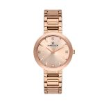 Ip Rose Gold Premium Pink Dial 3 Hands Watch