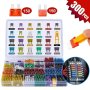 300PCS Car Blade Fuse Assortment Kit: 2A-40A Auto Truck Automotive Fuses For Motorcycle & Circuit Protection W/box