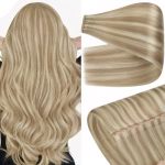 Youngsee Blonde Butterfly Weft Extensions 100G 20 Inch Strawberry Blond Highlights Bleach Blonde Butterfly Weft Human Hair Exten